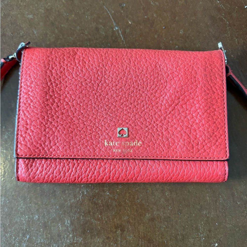 Kate Spade Red Crossbody Envelope Purse Bag